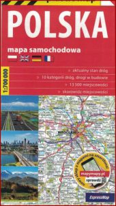 POLSKA Mapa Samochodowa 1:700 000