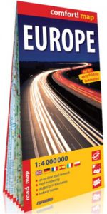 EUROPA Laminowana mapa samochodowa 1:4 000 000