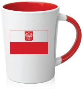 CERAMIC COFFEE CUP - Polish Flag